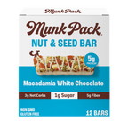 Munk Pack Keto Nut & Seed Bar, 12 Bars - Macademia White Chocolate
