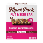 Munk Pack Keto Nut & Seed Bar, 12 Bars - Sea Salt Dark Chocolate
#Size_12 bars