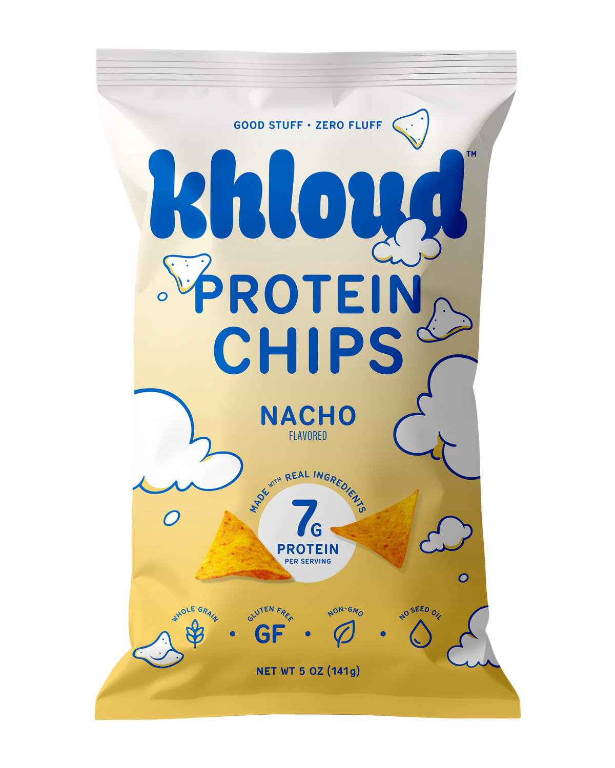 Khloud Protein Chips, 5 oz - Nacho