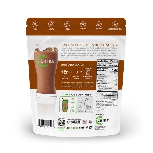Chike Nutrition Natural High Protein Iced Coffee, 14 Serving Bag - Caffe Mocha, 16.3oz