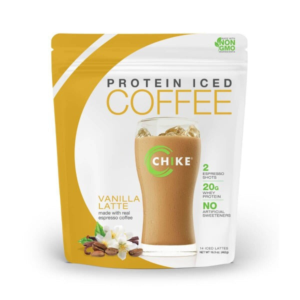 Chike Nutrition Natural High Protein Iced Coffee, 14 Serving Bag - Vanilla Latte, 16.3oz