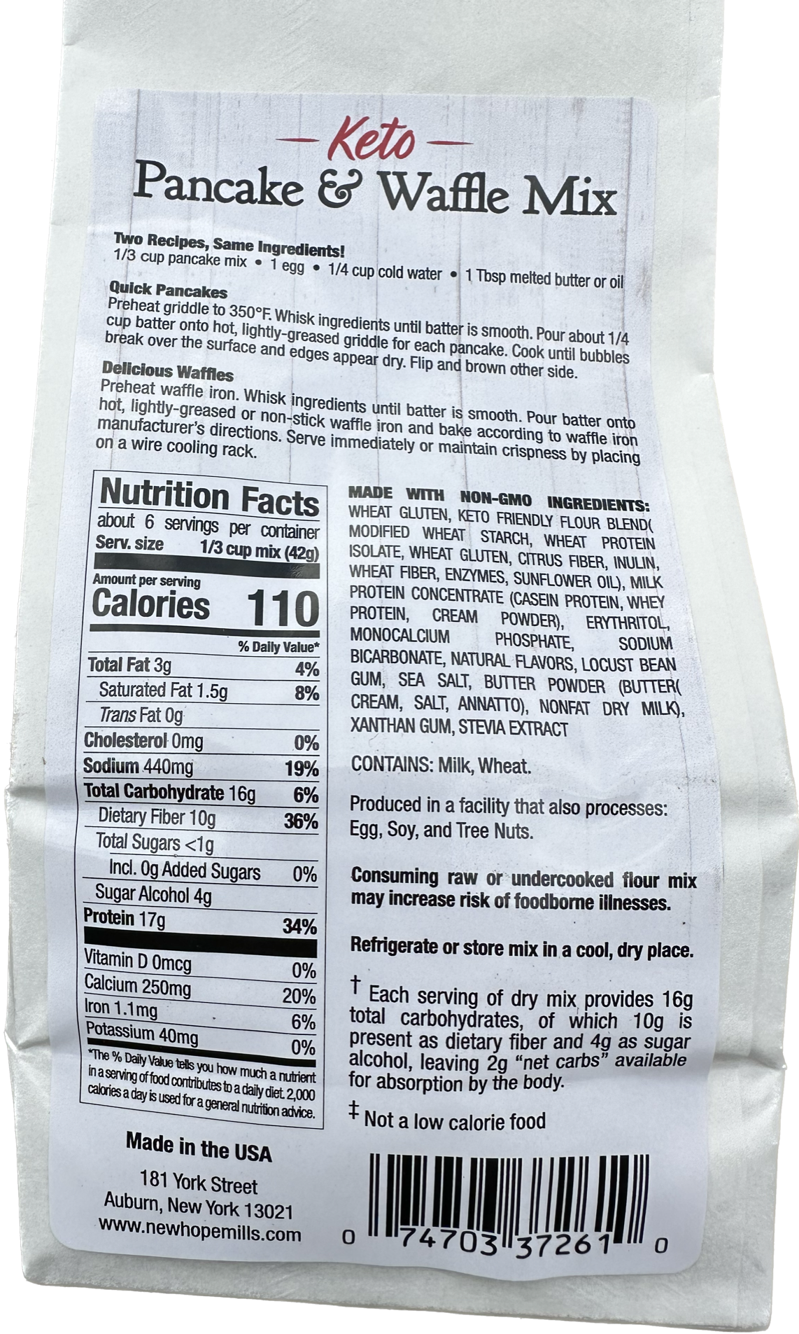 New Hope Mills No Sugar Added Pancake & Waffle Mix 9 oz. — gallery image 3