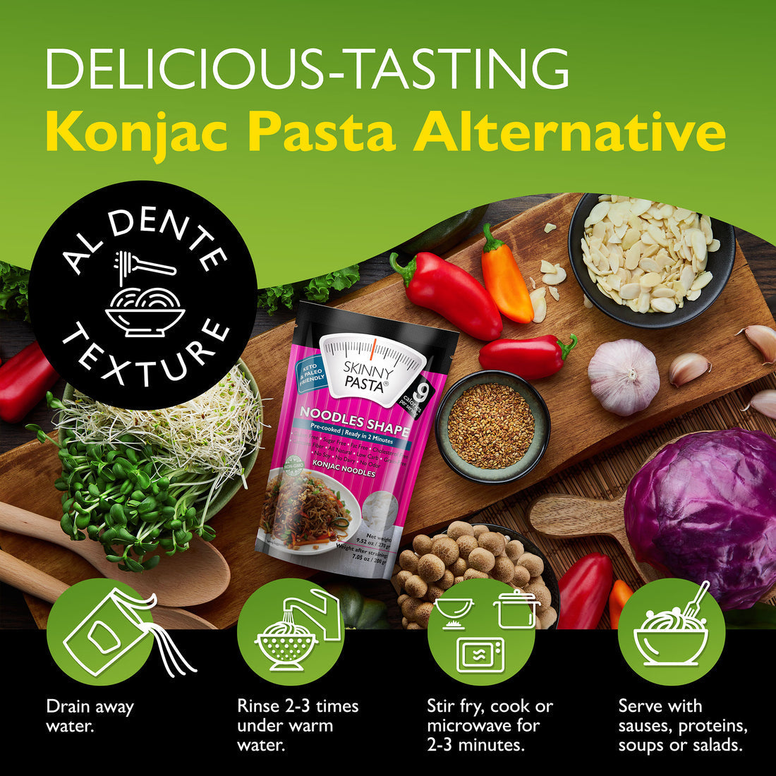 Skinny Pasta Konjac Pasta - 9.52 oz, Noodles