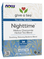 NOW Nighttime Herbal Tea 24 bags product package
