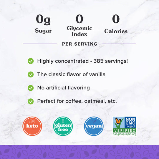 NuNaturals NuStevia Vanilla Syrup 16 fl oz.