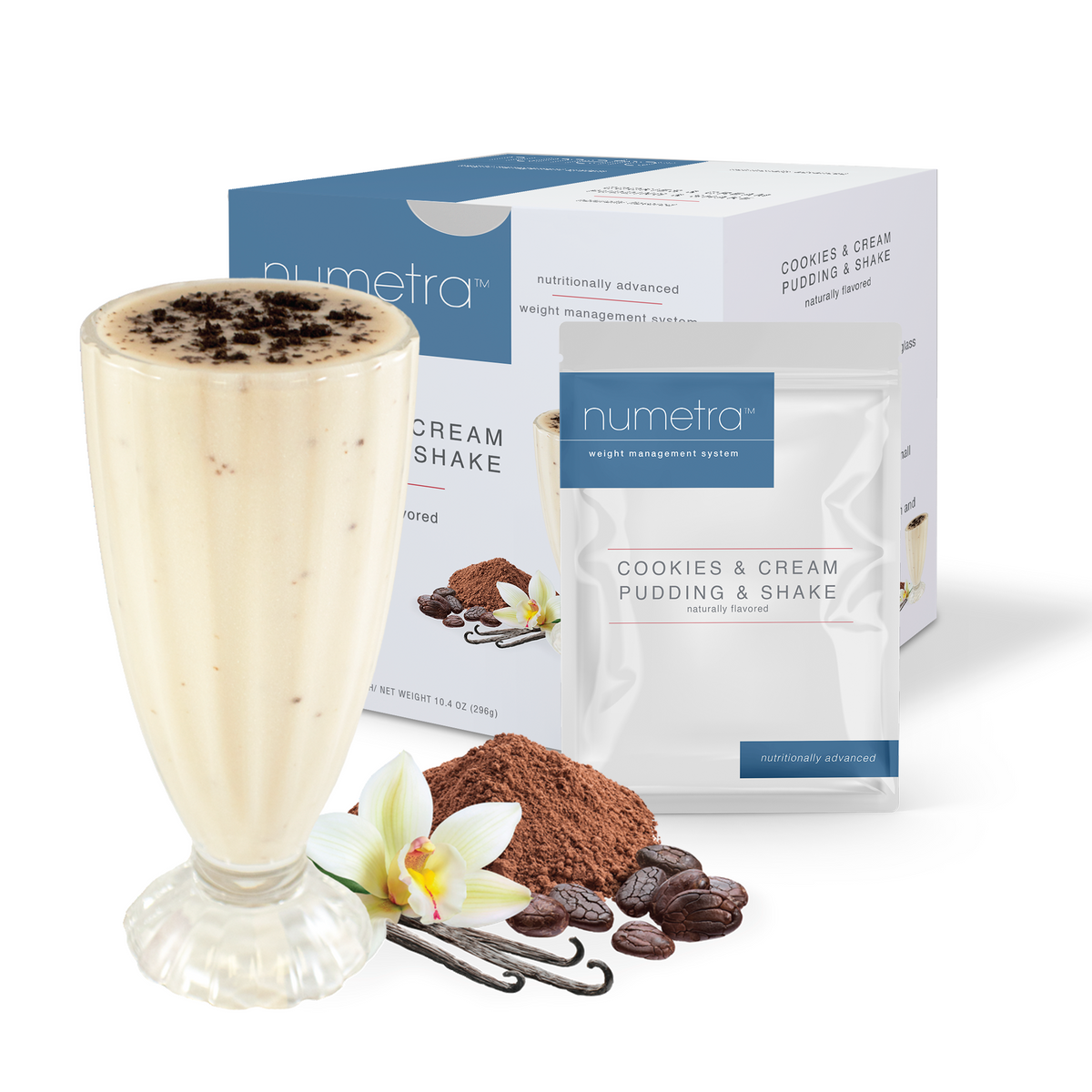 Numetra 20g Protein Pudding & Shakes - Cookies and Cream