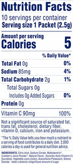 Ocean Spray Zero Sugar Drink Mix, 10 packets - White Cran x Strawberry