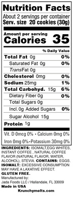 Krunchy Melts Sugar Free Meringues - Cappuccino 2 oz.