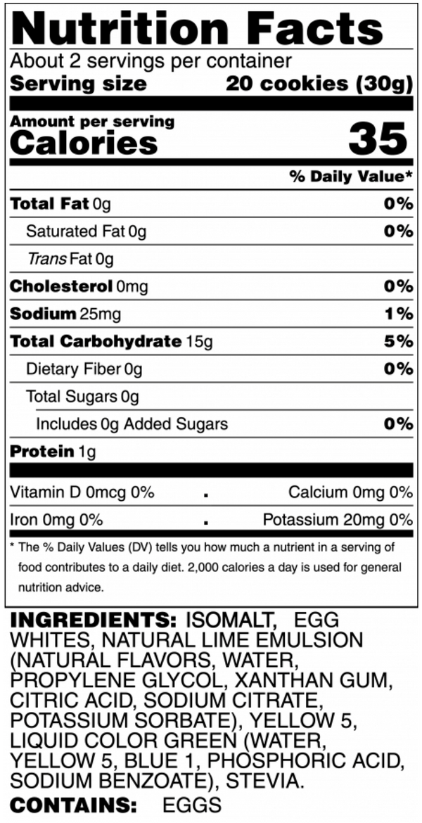 Krunchy Melts Sugar Free Meringues - Key Lime 2 oz.