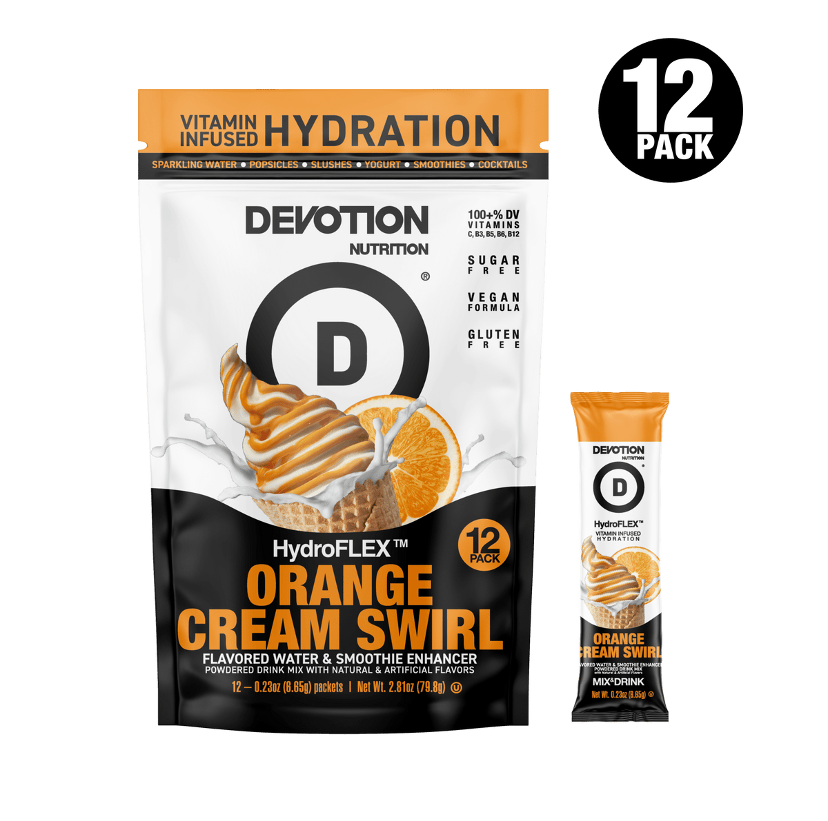 Devotion Nutrition HydroFLEX™ Vitamin Infused Hydration - Orange Cream Swirl