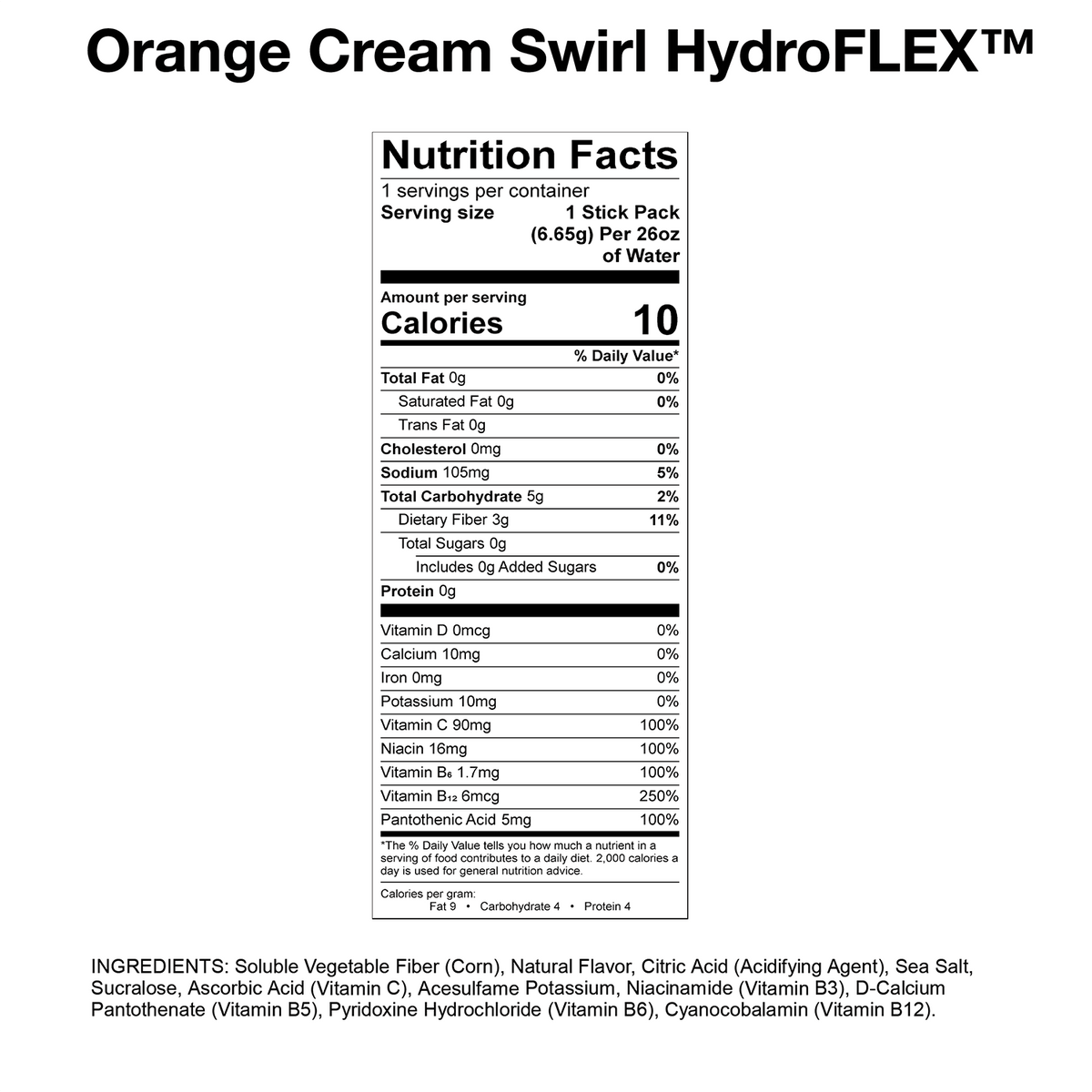 Devotion Nutrition HydroFLEX™ Vitamin Infused Hydration - Orange Cream Swirl