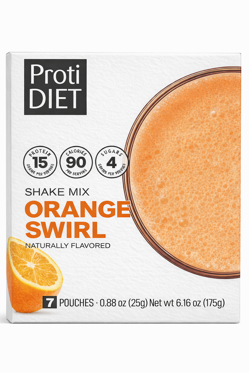 Proti Diet Protein Shake Mix, Orange Swirl, 7 Pouches - 1-Pack