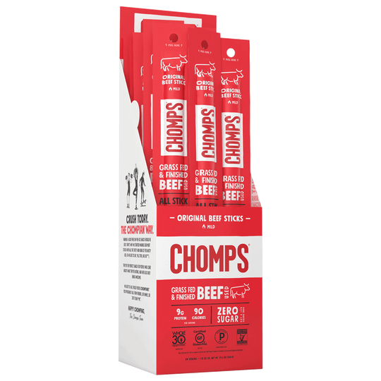Chomps Meat Sticks - Original Beef 24-Sticks