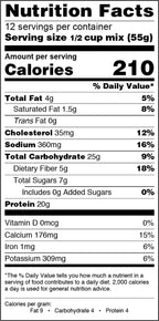 Nutrition facts label for FlapJacked Gluten-Free Protein Pancakes and Baking Mix - Buttermilk 24 oz