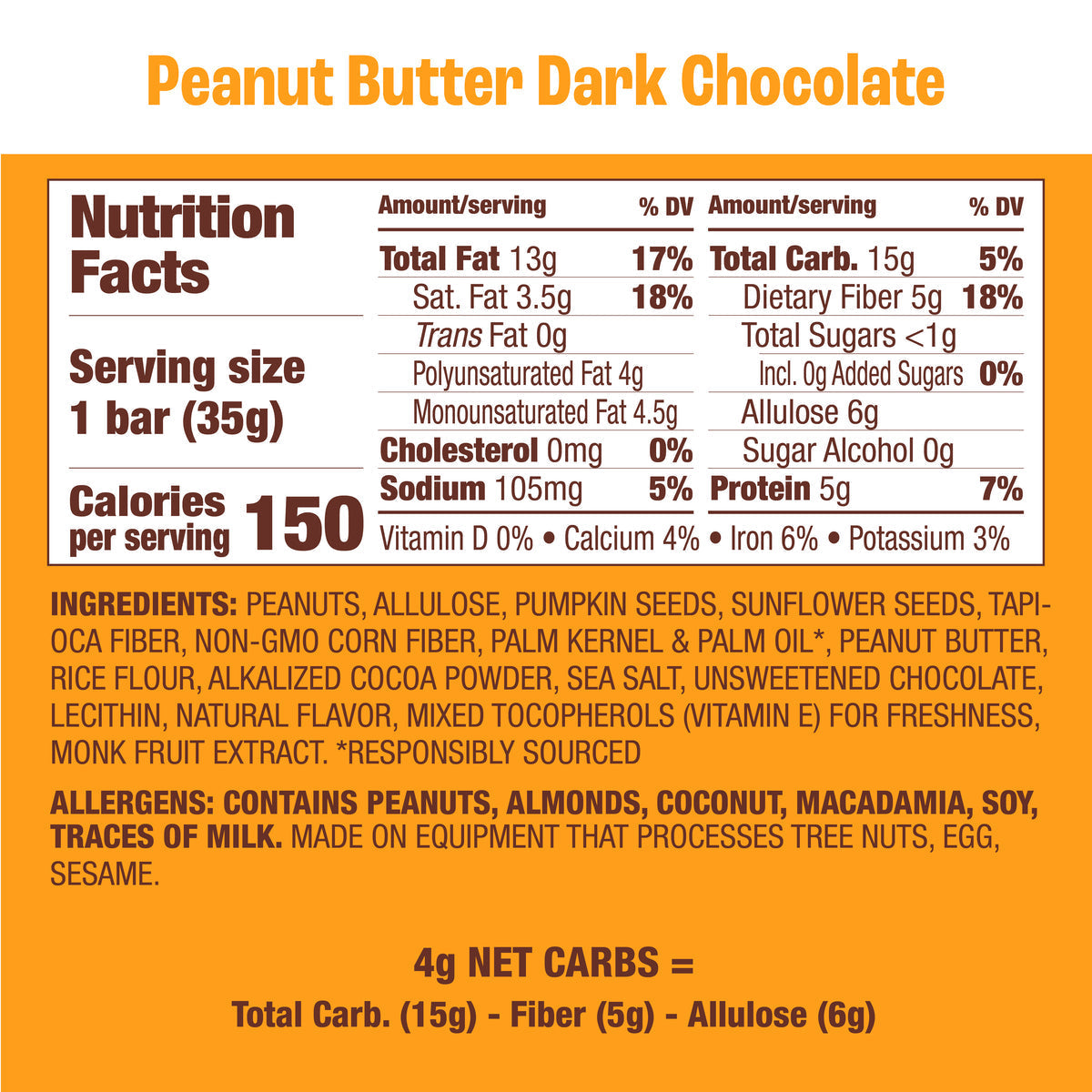 Munk Pack Keto Nut & Seed Bar, 12 Bars - Peanut Butter Dark Chocolate
#Size_12 bars