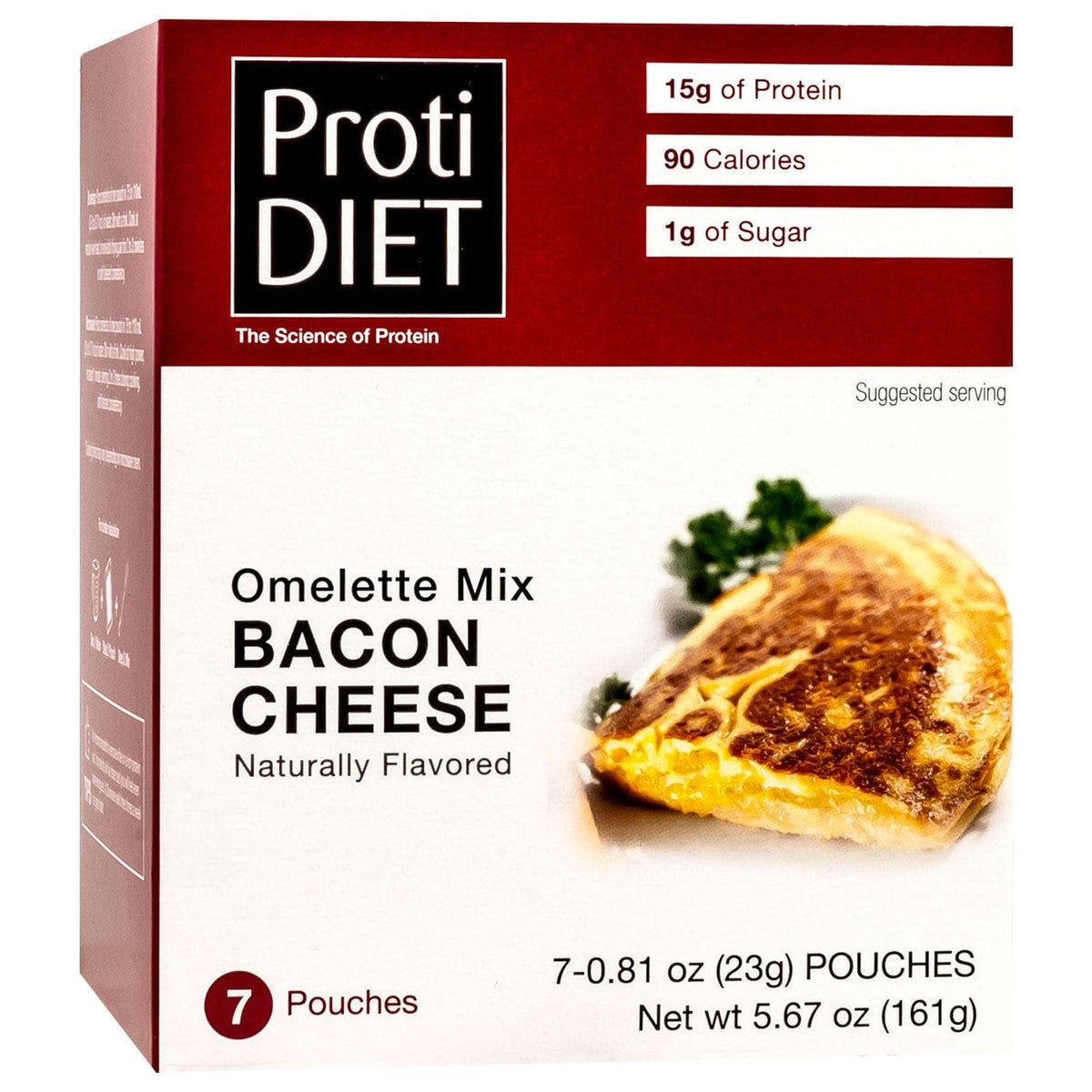 Proti Diet Bacon Cheese Protein Omelette Mix, 7 Pouches - 1-Pack