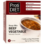 Proti Diet Protein Soup Mix, Beef Vegetable, 7 Pouches - 1-Pack