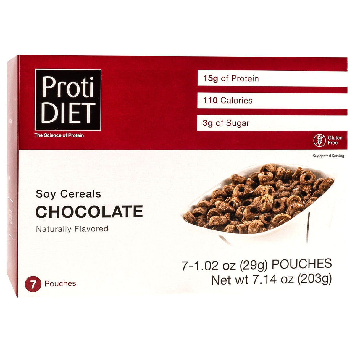 Proti Diet Protein Cereal, Chocolate, 7 Pouches - 1-Pack