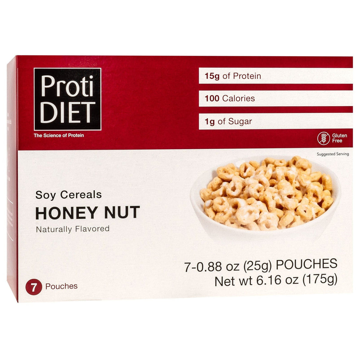 Proti Diet Protein Cereal, Honey Nut, 7 Pouches - 1-Pack