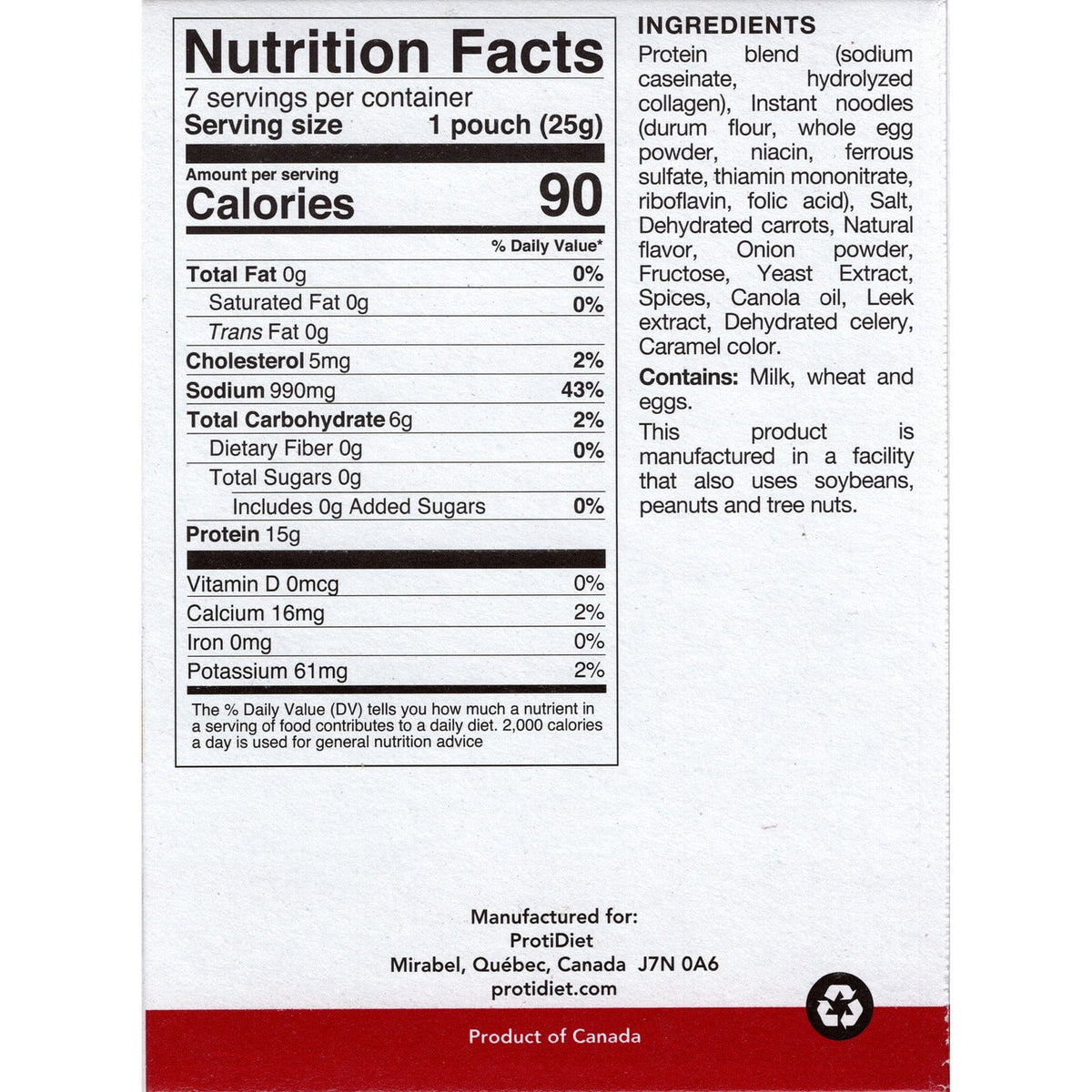 Proti Diet Protein Soup Mix, Beef Vegetable, 7 Pouches