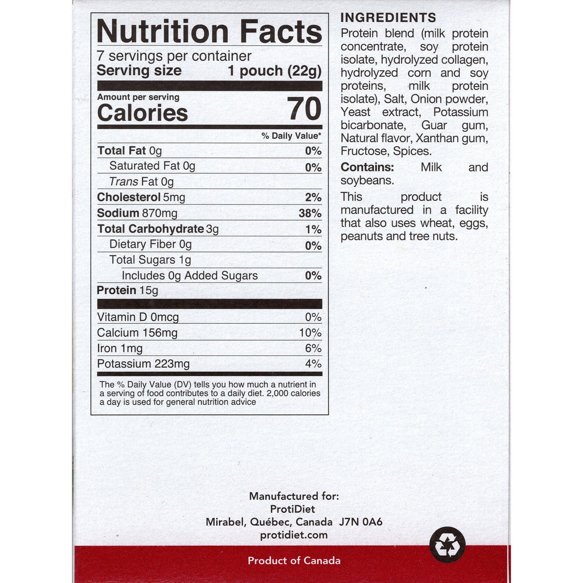 Proti Diet Protein Soup Mix, Chicken, 7 Pouches