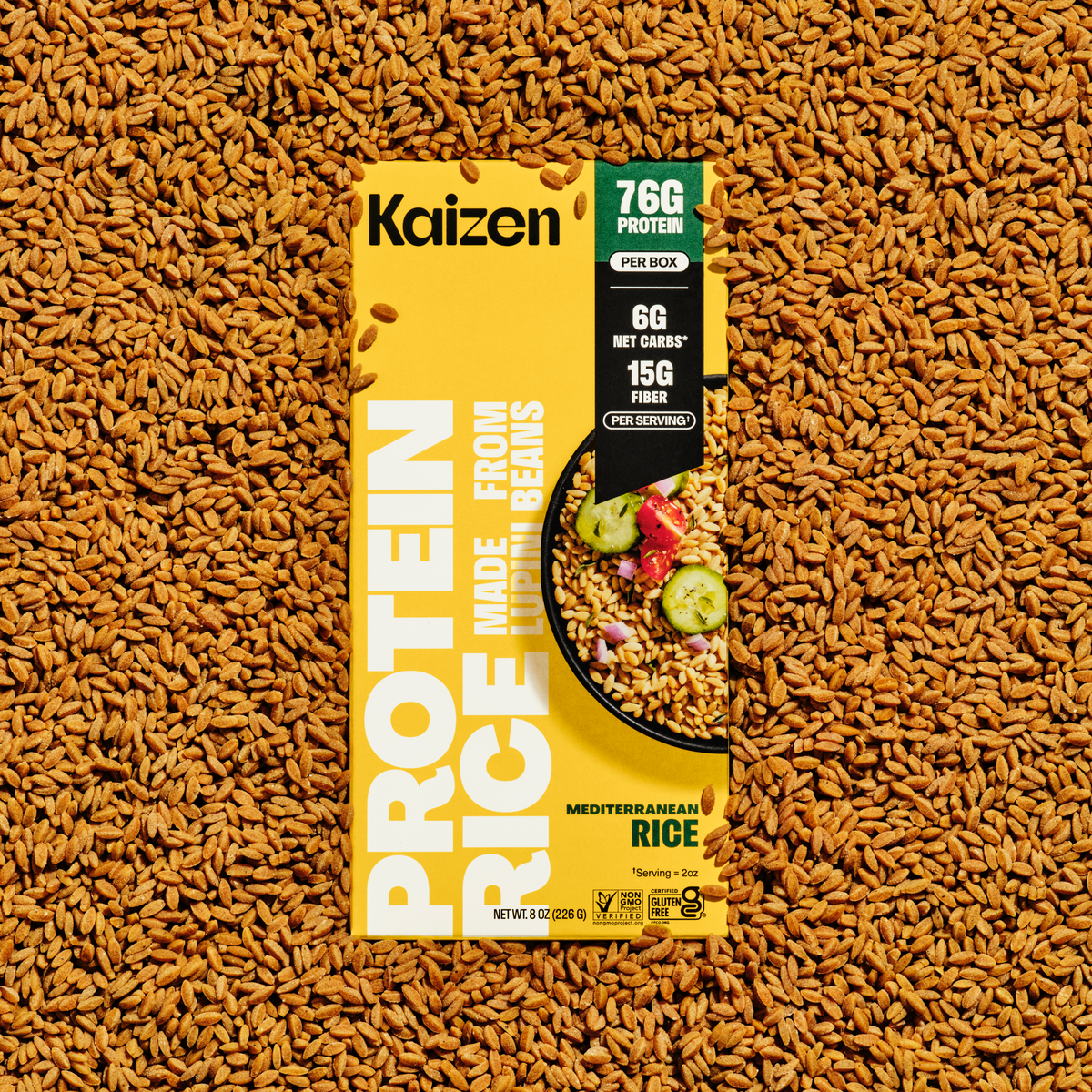 Kaizen Food Company Low Carb Plant Based Seasoned Rice 8 oz (226g) - Mediterranean