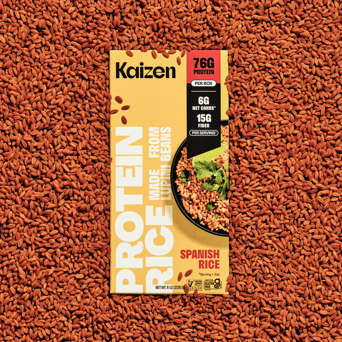 Kaizen Food Company Low Carb Plant Based Seasoned Rice 8 oz (226g) - Spanish