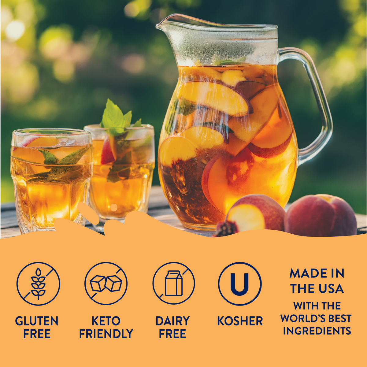 Jordan's Skinny Mixes Sugar Free Peach Tea Syrup Concentrate