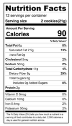 Nutrition facts for ChocZero Dunkies Sandwich Cookies, 9 oz, Peanut Butter