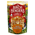 A colorful package of Birch Benders Complete Pancake and Waffle Mix features a stack of pancakes topped with syrup and berries, highlighting its gluten-free and paleo-friendly attributes.