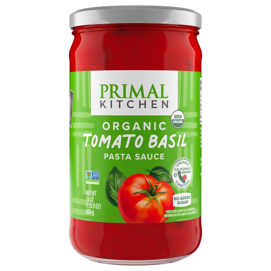 Primal Kitchen Pasta Sauce, Organic Tomato Basil, 24 oz.