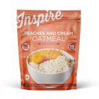 Inspire Protein Kitchen Oatmeal - Peaches and Cream, 20 Servings