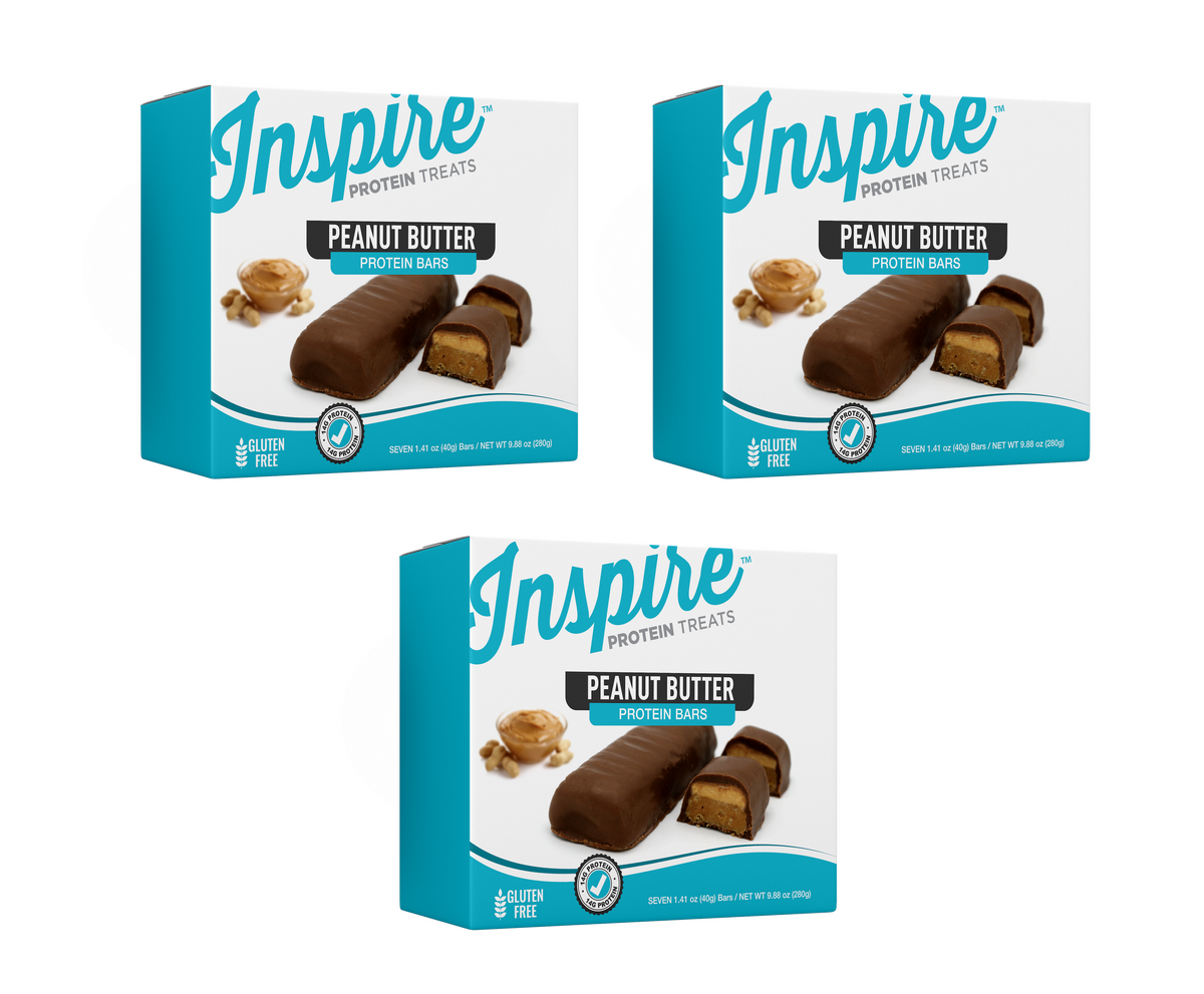 Inspire High Protein Bars - Peanut Butter - 3 Boxes
