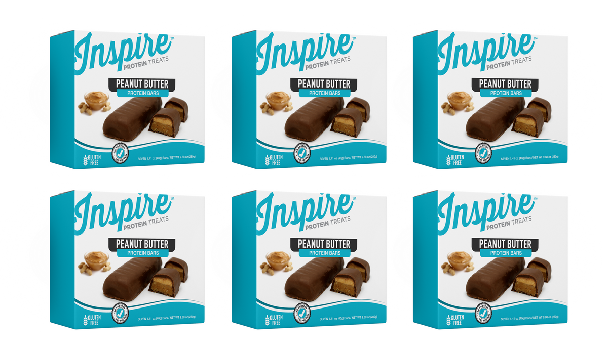 Inspire High Protein Bars - Peanut Butter - 6 Boxes