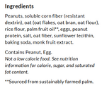 Ingredients for ChocZero Peanut Stackers Cookies, 9 oz