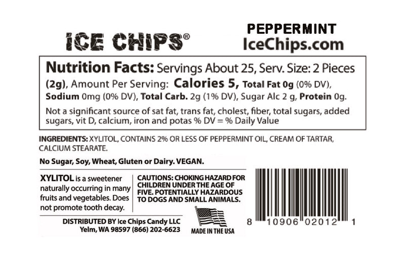 Ice Chips Sugar Free Candy - Peppermint