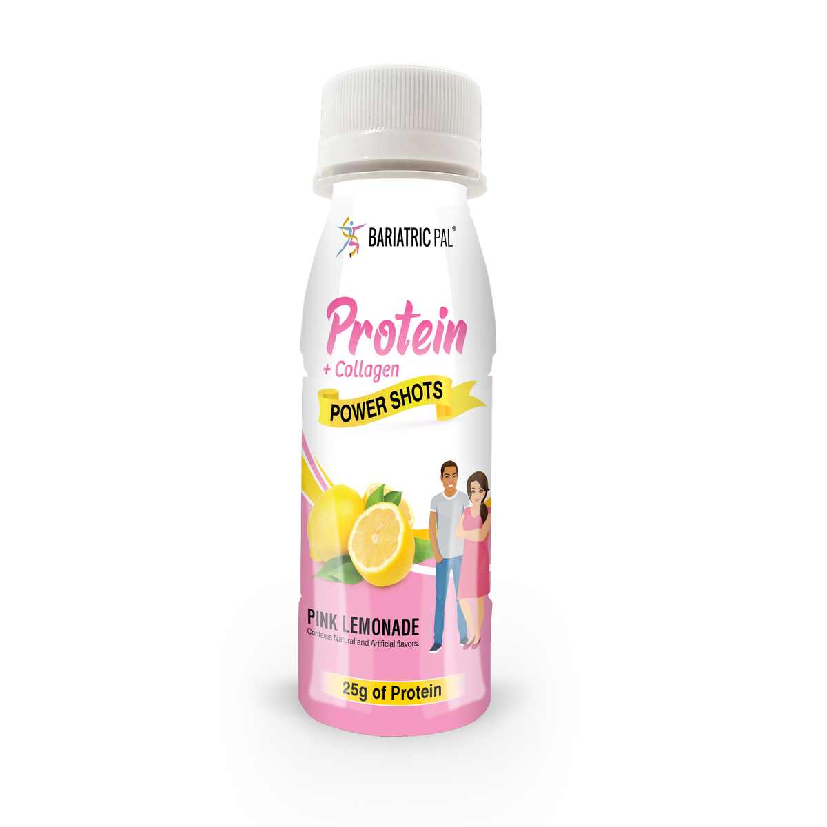 Whey & Collagen Protein Power Shots, Pink Lemonade, image 1