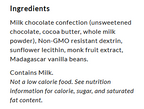 Ingredients for ChocZero Milk Chocolate Popping Candy Keto Bark, 3.2oz