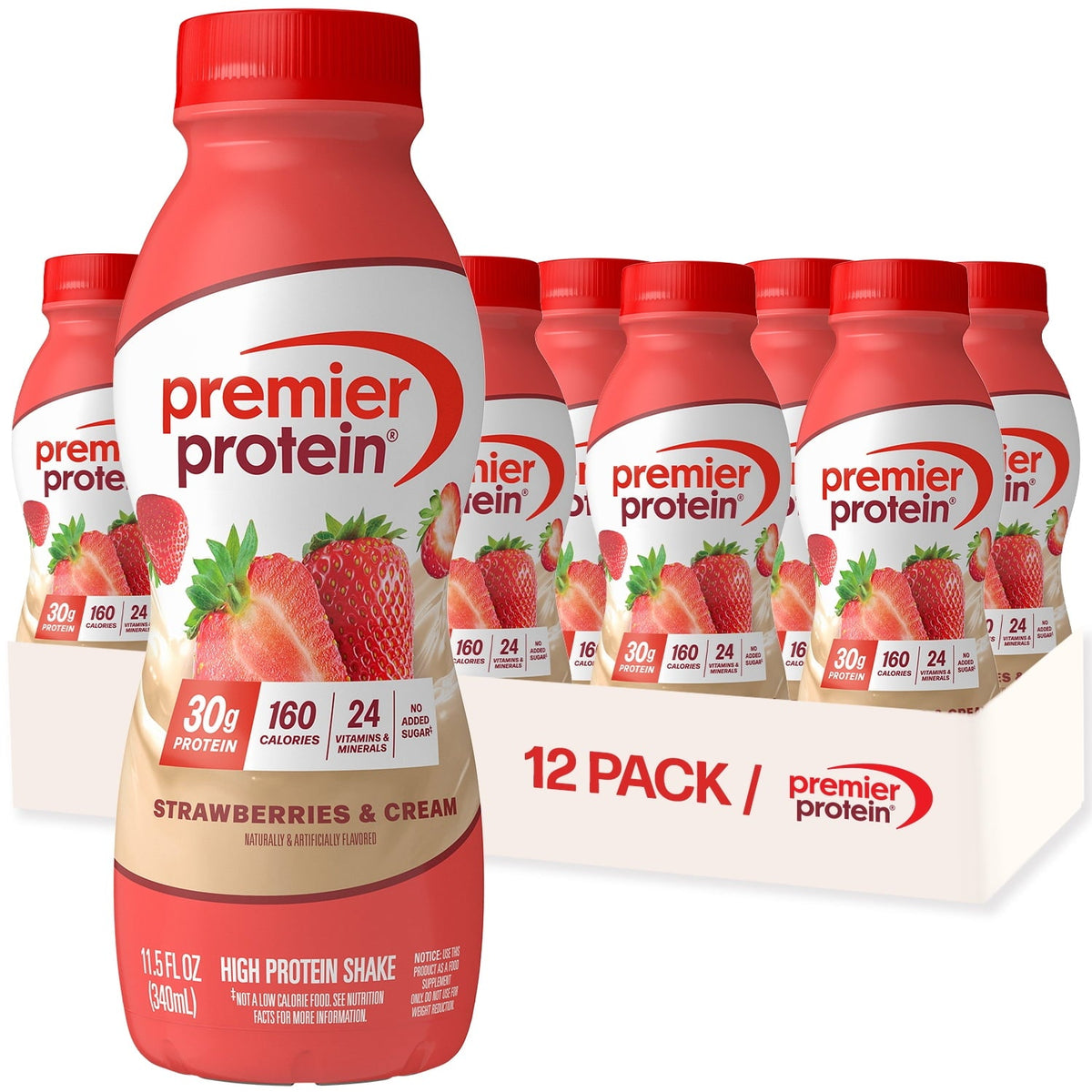 Premier Protein 30g Protein Shake - Strawberries & Cream, 11.5 fl oz
