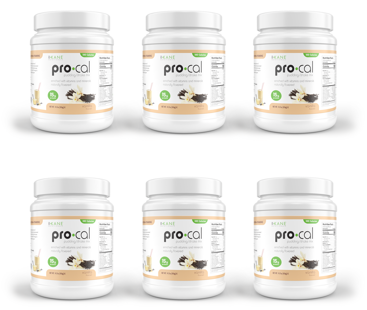 R-Kane Nutritionals Pro-Cal High Protein Pudding/Shake Mix, Vanilla 14.7oz (416g) — gallery image 5