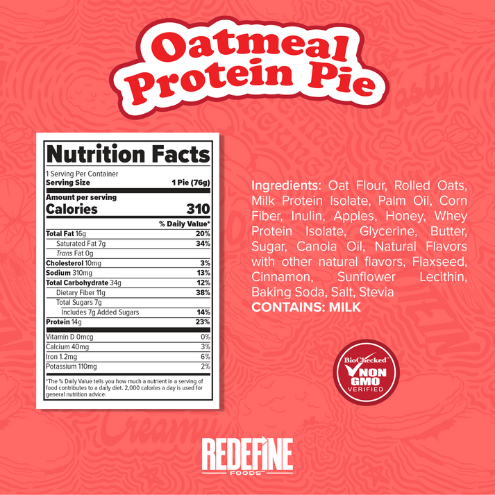 Redefine Oatmeal Protein Pie - Original