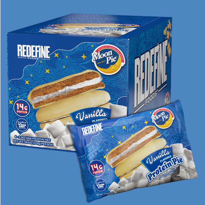 Redefine Protein MoonPie - Vanilla, 8 pies