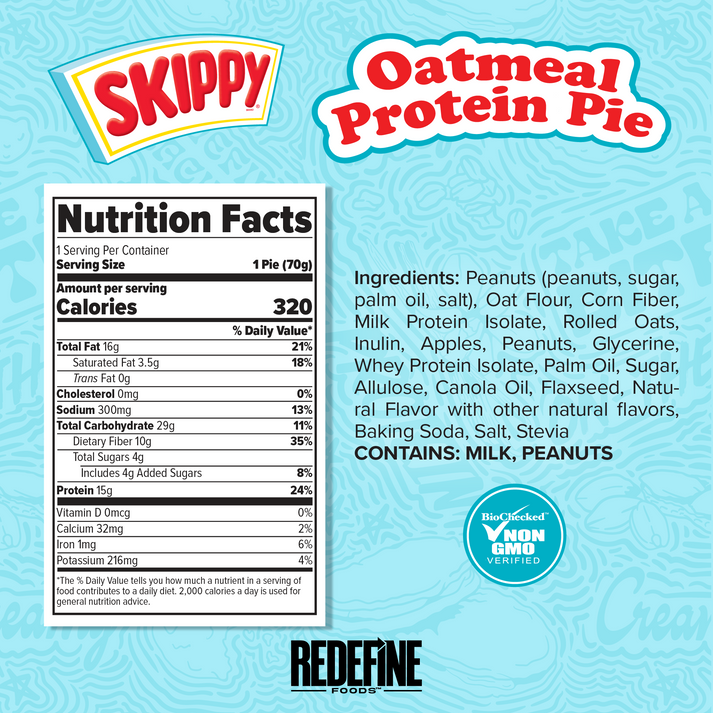 Redefine Oatmeal Protein Pie - Skippy Peanut Butter