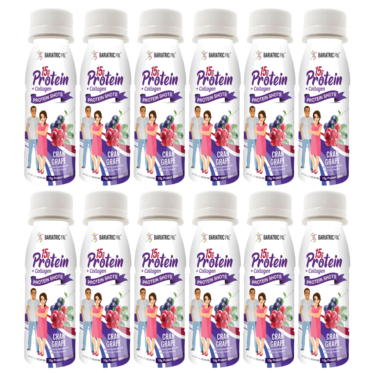 Whey & Collagen Protein Shots, Cran Grape, image 5
