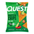 Front package of Quest Nutrition Tortilla Style Protein Chips, Chili Lime / Single Bag