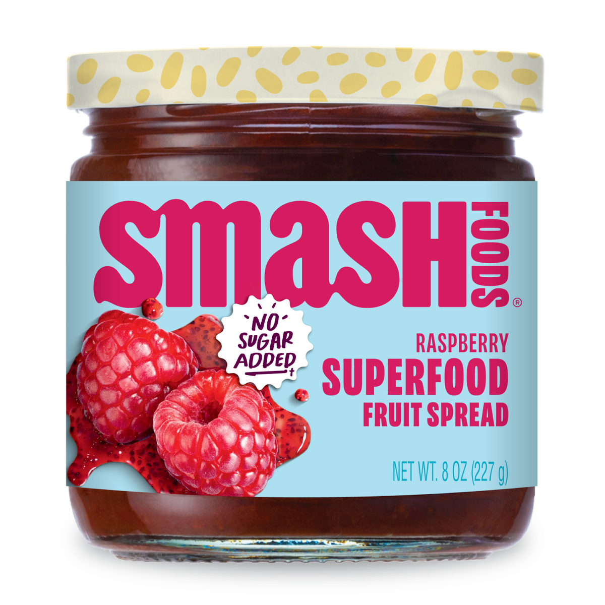 Smash Foods Superfood Jams 8oz - Raspberry
