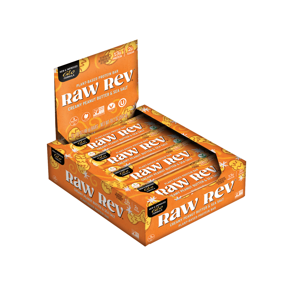 Raw Revolution Raw Rev Glo Bars - Creamy Peanut Butter & Sea Salt