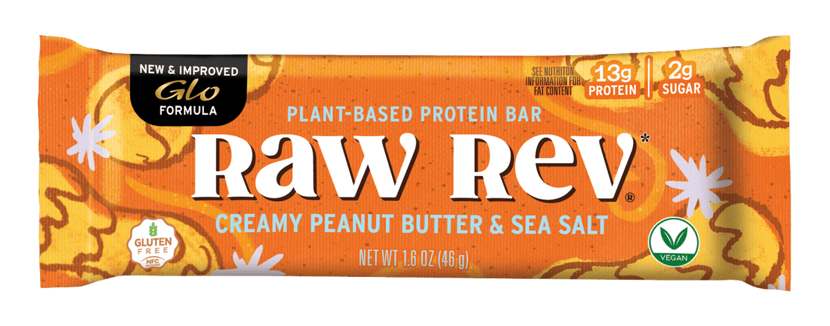 Raw Revolution Raw Rev Glo Bars - Creamy Peanut Butter & Sea Salt