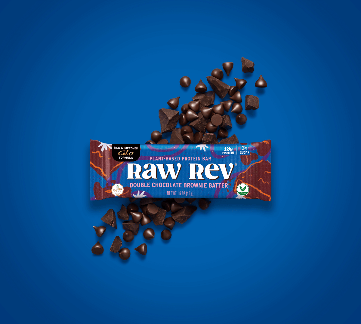 Raw Revolution Raw Rev Glo Bars - Double Chocolate Brownie Batter