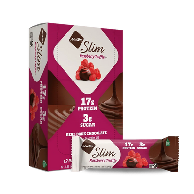 NuGo Slim Bars, Raspberry Truffle #Size_12 Bars.